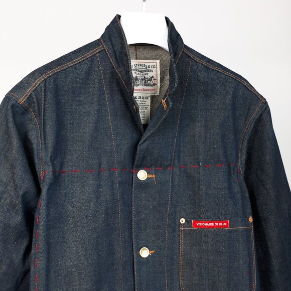 Levi's x Visionaire No. 31 Blue Limited Edition Denim One-Pocket Sack Coat - Picture 3 of 12